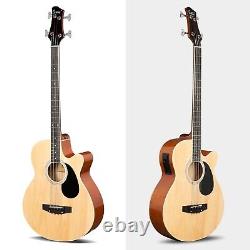 FREE SHIPPING! (and FAST)? Acoustic-Electric Bass Guitar +Soft Case/Gig Bag