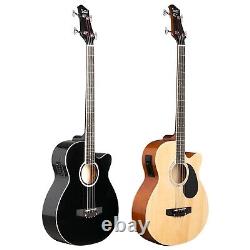 FREE SHIPPING! (and FAST)? Acoustic-Electric Bass Guitar +Soft Case/Gig Bag