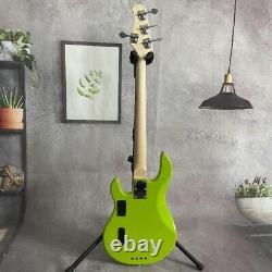 Factory Fruit Green Electric Bass Guitar 4 Strings Active Pickups Bongo Shaped