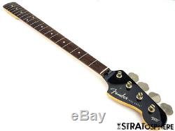 Fender Aerodyne Jazz Bass NECK & TUNERS J Bass Guitar Parts Black SALE