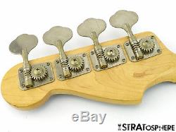 Fender Aerodyne Jazz Bass NECK & TUNERS J Bass Guitar Parts Dolphin Gray SALE
