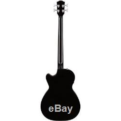 Fender CB-60SCE BLK Solid Spruce Top A/E Bass Guitar with Effin Tuner and More