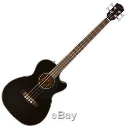 Fender CB-60SCE BLK Solid Spruce Top A/E Bass Guitar withEffin Tuner & More