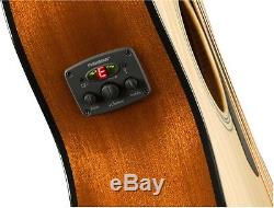 Fender CB-60SCE NAT Solid Spruce Top A/E Bass Guitar withEffin Tuner & More