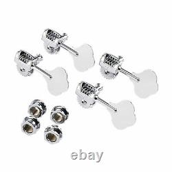 Fender Deluxe Fluted Shaft Bass Tuners 4 In-Line Right Handed (Chrome)