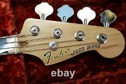 Fender Geddy Lee RUSH Signature Jazz Bass Guitar Black 2006 Japan, Case, Gig Bag