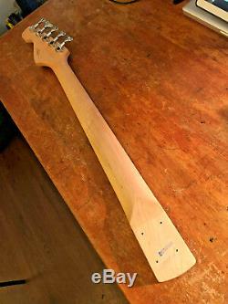 Fender Jazz Bass Squire 5-String Bass Guitar Neck. Rosewood. Loaded JBass tuners