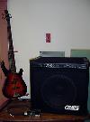 Fender MB-4 Bass Guitar, Crate BX-160 Bass Amp, Tuner, Stand, Cord & Strap