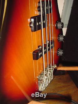 Fender MB-4 Bass Guitar, Crate BX-160 Bass Amp, Tuner, Stand, Cord & Strap