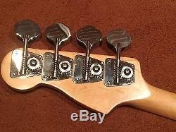 Fender Precision Bass Neck upgraded Gotoh 70's style Nickel Tuners