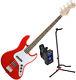 Fender Squier 0310760570 AFFINITY Jazz BASS RW RACE RED with Stand and Tuner