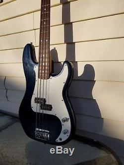 Fender Squier 4 String Electric Bass Guitar, new Ibanez Strap, tuner, chord