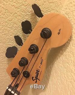 Fender Squire Black Electric Bass Guitar Seymour Duncan Humbuckers Hipshot Tuner