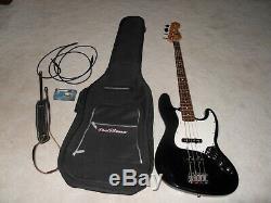 Fender Standard MIM Jazz Bass with Deluxe Case, Tuner, Strap, and Fender Cord