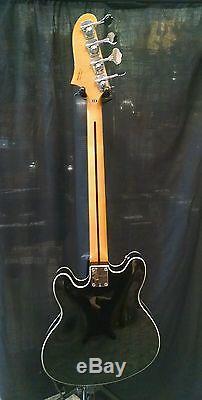 Fender Starcaster Semi-Hollow Bass Guitar WithFREE Tuner & Cable. Black