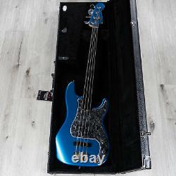 Fender Tony Franklin Fretless Precision Bass, Ebony, Lake Placid Blue