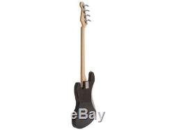 Fever 4-String Electric Jazz Bass Style with Gig Bag, Clip on Tuner, Cable