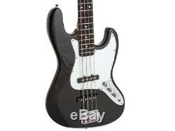 Fever 4-String Electric Jazz Bass Style with Gig Bag, Clip on Tuner, Cable and S