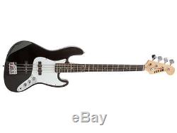 Fever Electric Jazz Bass with 20-Watts Amp, Gig Bag, Tuner, Cable & Strap