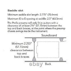 Fishman Prefix Plus-T Onboard Guitar Preamp Matrix Pickup narrow Builtin EQTuner