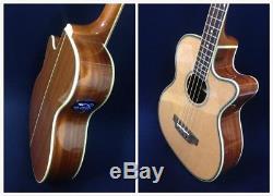 Full Size 4-String Caraya 711CEQ Acoustic Bass Guitar, Built-in EQ, Tuner+Gig Bag