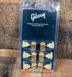 GIBSON Vintage Gold Machine Heads withPearloid Buttons Genuine PMMH-020 REAL