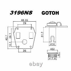 GOTOH Bass tuners Reverse Wind for Fender Bass 1960s 3196NS