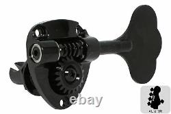 GOTOH GB11W Bass Tuning Machines Tuner Cast Open Gear 4L x 1R Black