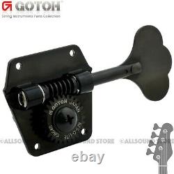 GOTOH GB640 Res-O-Lite Super Light Bass Tuners Tuning Machines 4 In-Line BLACK