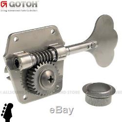 GOTOH GBR640-XN Res-O-Lite Lightweight Bass Tuners 4 In-Line ANTIQUE X-NICKEL