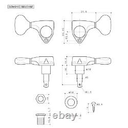 GOTOH SGV510Z-L5 L3+R3 Guitar Tuners Tuning Keys, 121 Ratio, 3x3 GOLD