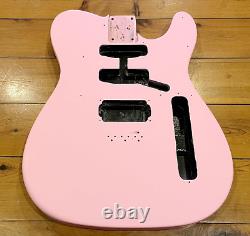 Genuine MIM Fender Tele Telecaster Guitar Body Pine Tone Wood Rose Pink