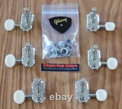 Gibson Les Paul Tuners Set White Kluson Deluxe Nickel Guitar Parts Special HP ES