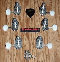 Gibson Les Paul Tuners Set White Kluson Deluxe Nickel Guitar Parts Special HP ES