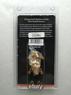 Gibson PMMH-020 Deluxe Parloid Key Tuner Set Vintage Gold Cruson Style New