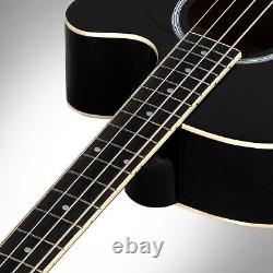 Glarry GMB101 4 String Electric Acoustic Bass Guitar Rosewood Fingerboard Black