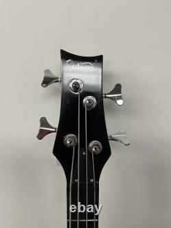Glarry Natural Electric Bass Guitar With Black Trim & Chrome Hardware