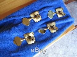 Gold FENDER 4 Bass Guitar Germany Tuners & USA Neck Plate & USA Thumb Rest