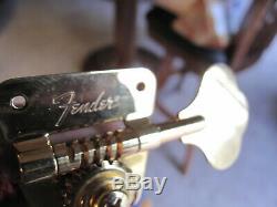 Gold FENDER 4 Bass Guitar Germany Tuners & USA Neck Plate & USA Thumb Rest