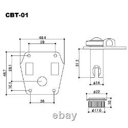 Gotoh CBT-01 CARBON-O-LITE 4 In-Line LIGHTWEIGHT Bass Tuners for LEFTY Fender