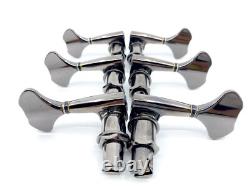Gotoh GB-707CK 6-String Bass Guitar Tuners Cosmo Black 3+3