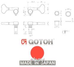 Gotoh GB-707CK 6-String Bass Guitar Tuners Cosmo Black 3+3