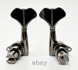 Gotoh GB-707CK 6-String Bass Guitar Tuners Cosmo Black 3+3