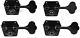 Gotoh GB640 Res-o-lite Bass Tuners 4 In-line Right-handed, Black