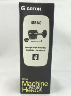 Gotoh GBR-640N Bass Guitar Tuners Reverse Gear Res-o-lite Nickel 4L