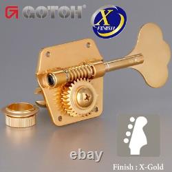 Gotoh GBR640 Res-O-Lite Reverse Wind Bass Tuners 4 In-Line Right Handed X-GOLD