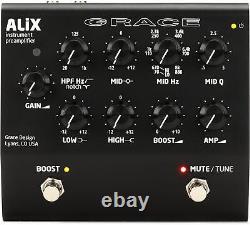 Grace Design ALiX Acoustic Instrument Preamp / EQ / DI / Boost Pedal Black