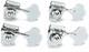 Graph Tech 4-In-Line Ratio Open Back Clover Leaf Button Bass Tuners CHROME