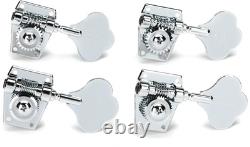 Graph Tech PRB-4401-CO Bass Ratio 4-In-Line Open Back Tuning Machines Chrome