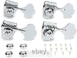 Graph Tech PRB-4401-CO Bass Ratio 4-In-Line Open Back Tuning Machines Chrome